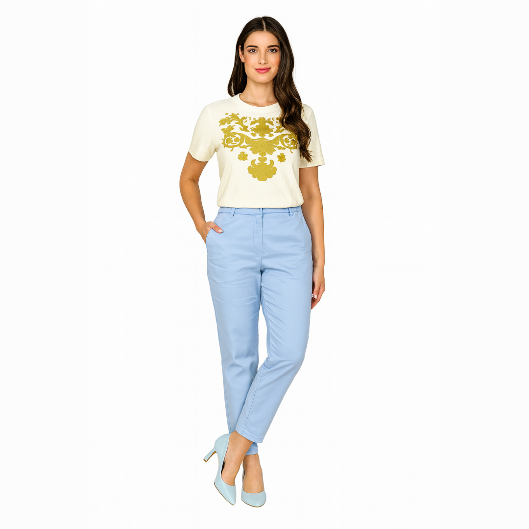 Calça com Elástico cintura Manuela